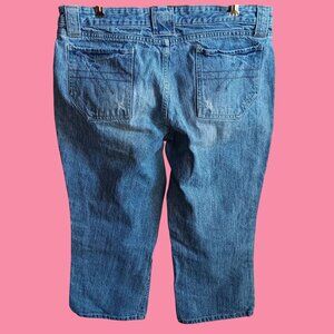 Vintage Jeans Lena Y2K 14 34x23 Womens Denim Capri Button Pocket Details mommy